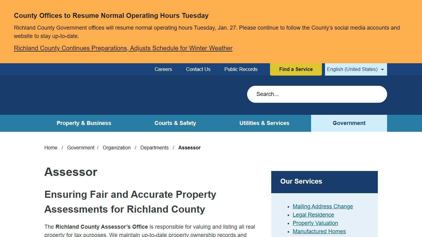 Assessor Richland County SC