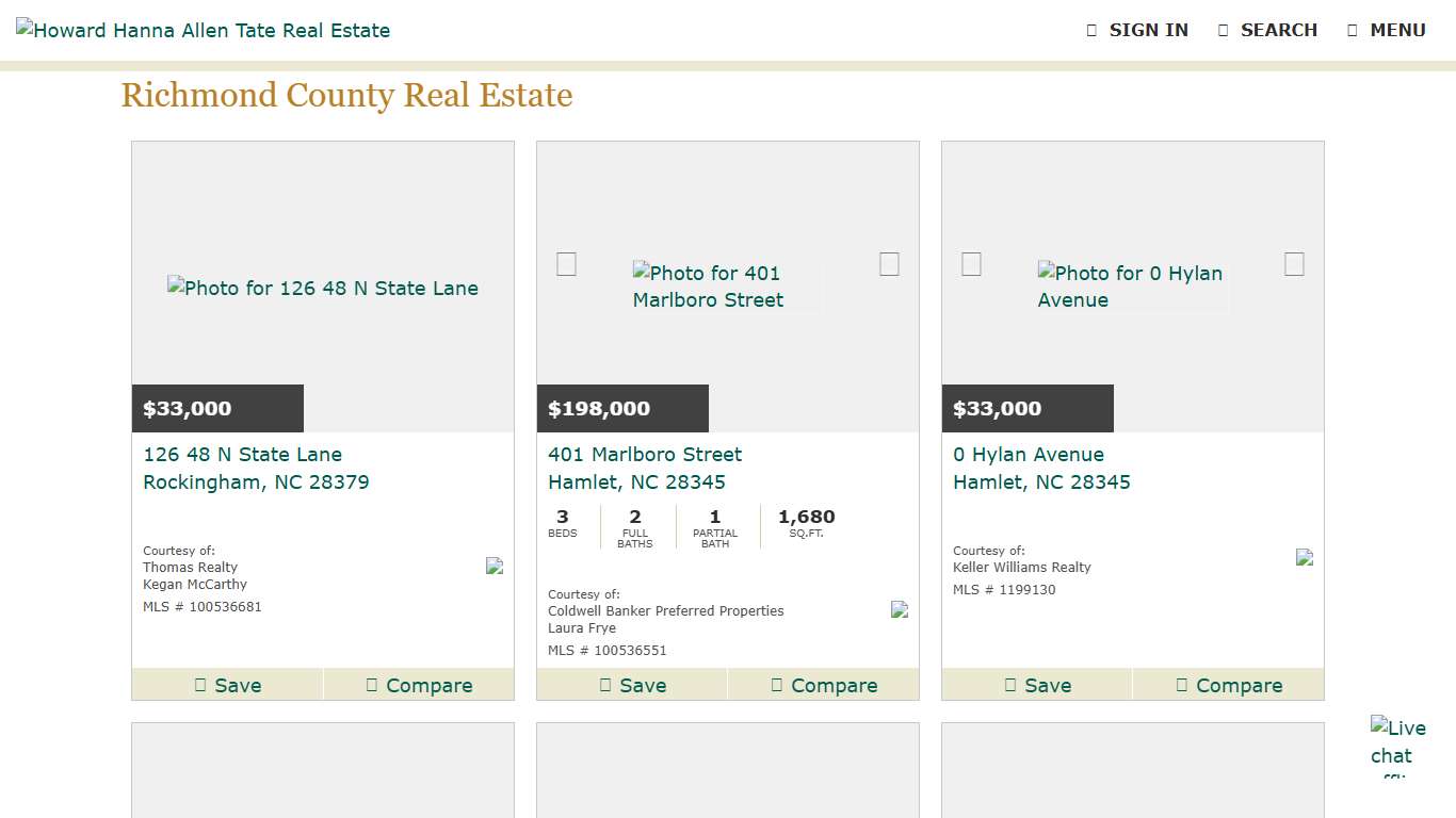 Richmond County Real Estate Homes for Sale Richmond NC Howard Hanna Allen Tate Real Estate